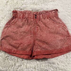 wild fable womens acid blush paperbag shorts M cuffed money